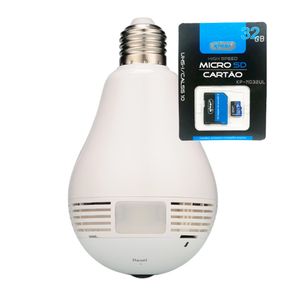 Kit-Lampada-Espia-Camera-Ip-Led-Wifi-HD-Panoramica-360º-e-Cartao-de-memoria-Knup-32GB