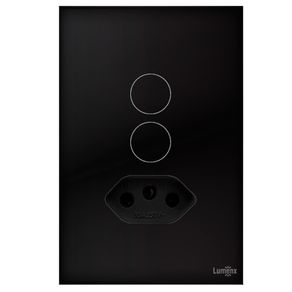 Interruptor-Lumenx-Touch-Tok-Glass-2Pad---Tomada-10a-Preto
